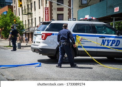 Bronx, New York/USA May 16, 2020 NYPD Bomb Squad Investigates A Suspicious Device. 