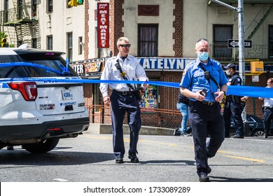 Bronx, New York/USA May 16, 2020 NYPD Bomb Squad Investigates A Suspicious Device. 