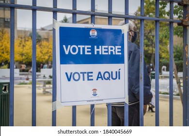 Bronx, New York/USA October 24, 2020. Long Lines In The Bronx Election Polls As Early Voting Begins In New York City. 