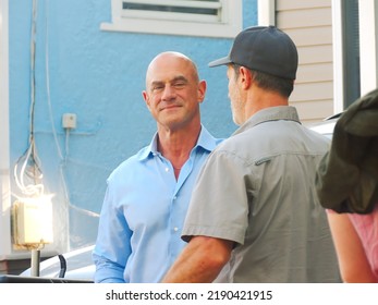 Bronx, NY - August 15, 2022: Christopher Meloni On The Set Of Law And Order Organized Crime