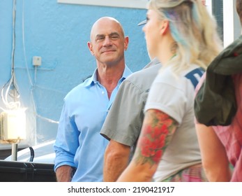 Bronx, NY - August 15, 2022: Christopher Meloni On The Set Of Law And Order Organized Crime