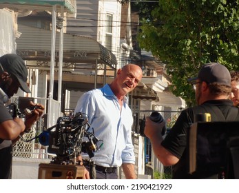 Bronx, NY - August 15, 2022: Christopher Meloni On The Set Of Law And Order Organized Crime