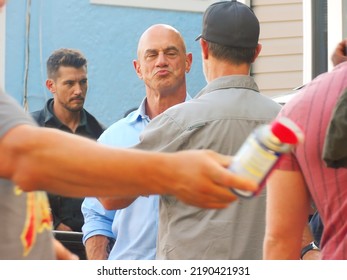 Bronx, NY - August 15, 2022: Christopher Meloni On The Set Of Law And Order Organized Crime