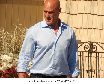 Bronx, NY - August 15, 2022: Christopher Meloni On The Set Of Law And Order Organized Crime