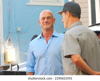 Bronx, NY - August 15, 2022: Christopher Meloni On The Set Of Law And Order Organized Crime