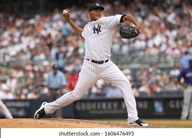 BRONX, NY - JUN 26: New York Yankees Starting Pitcher Ivan Nova (47) Pitches Against The Colorado Rockies On June 26, 2011 At Yankee Stadium.  