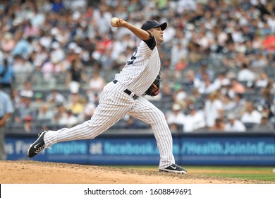 BRONX, NY - JUN 26: New York Yankees relief pitcher Luis Ayala (38) pitches against the Colorado Rockies on Jun 26, 2011 at Yankee Stadium. 