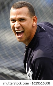 BRONX, NY - JUN 9: New York Yankees Third Baseman Alex Rodriguez (13) Smiles During Batting Practice Before The Game Against The New York Mets On June 9, 2012 At Yankee Stadium.