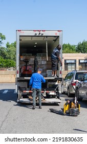 Bronx, NY USA August 19, 2022. Catholic Charities Held A Popup Food Pantry For Members Of The Community At St. Benedict's Church In The Bronx.  