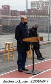 Bronx, NY USA January 3, 2022. NYC Mayor Eric Adams And Schools Chancellor David Banks And Other Local Officials Welcomed Students Back To School After The Holiday Break. 