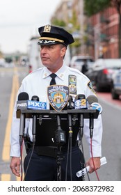 Bronx, NY USA November 2, 2021. Police Investigate The Scene Where A Robbery Suspect Opened Fire On Police In The Hunts Point Section Of The Bronx.  