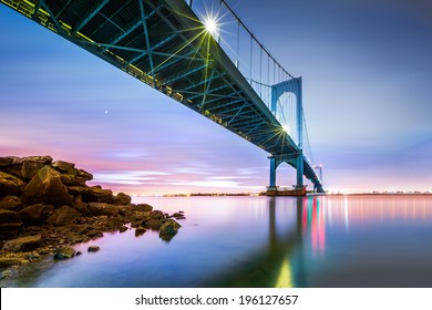 Bronx Whitestone Bridge At Dusk