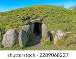 Bronze age burial mound Groenhoej in Horsens, Denmark