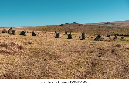 Bronze Age Stone Circle On Dartmoor, England