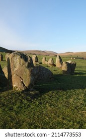 The Bronze Age Swinside Stone Circle Near The Village Of Millom In Cumbria, England.