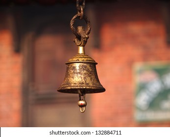 Bronze Bell In Buddhist Temple