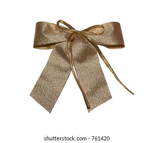Bronze giftbow with clipping path
