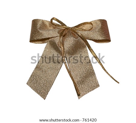 Bronze giftbow with clipping path