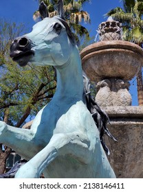 Bronze Horse Fountain In Scottsdale 