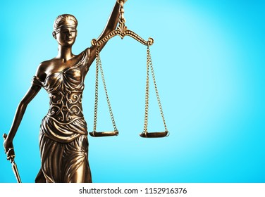 Bronze justice statue