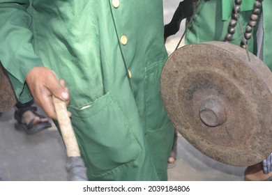 Bronze Kenong (Javanese Gamelan) Being Played At A Festival