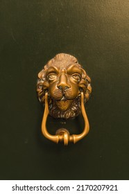 Bronze Lion Head Door Knocker In Italy