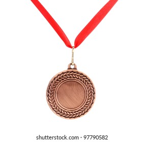 Bronze Medal Isolated On White