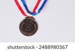 BRONZE  medal on white background