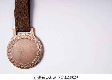 Bronze Medal On The White Background