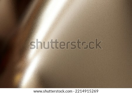 Bronze metal wall texture with reflection in dark room, abstract texture background
