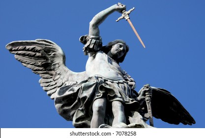 archangel michael bronze statue