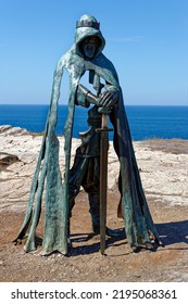 Bronze Statue Of King Arthur And His Sword By Rubin Eynon At Tintagel Castle - Cornwall United Kingdom - 12th Of August 2022