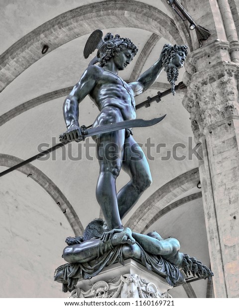 bronze statue of perseus