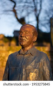 Bronze Statue Of The Poet Federico García Lorca In The Alameda De Santiago De Compostela.