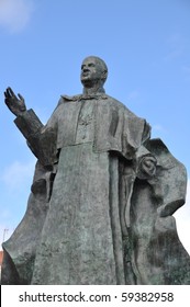 Bronze Statue Of Pope John Paul VI In Leiria, Portugal