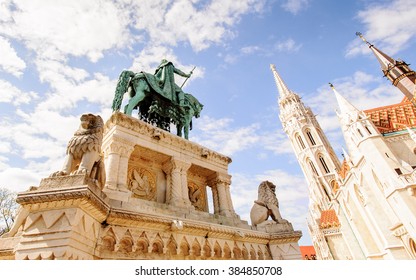 Bronze Statue Of Stephen I Of Hungary.