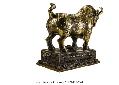  Bronze Taurus BULL Statue Sculpture Art Figure