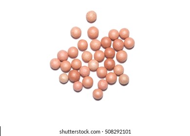 Bronzing pearl make up powder isolated on a white background. Powder Pearls.