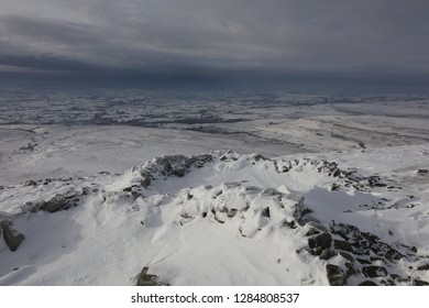 Brooding Winter Landscape,  Snow Covered Shelter On Ingleborough North Yorkshire