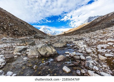 Brook On The Way To Everest Base Camp. Sagarmatha National Park, Nepal