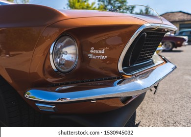 Brooklands Museum / UK - 08/02/2018: 
 Ford Mustang At American Day.