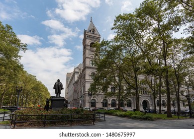 Brooklyn Borough Hall And Columbus Park, New York.