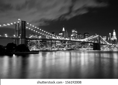 Brooklyn Bridge Black White Stock Photo (Edit Now) 371868295