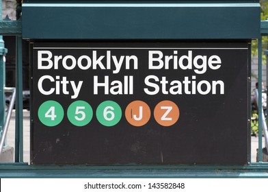 Brooklyn Bridge City Hall subway station in New York City
