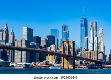 Brooklyn Bridge With Manhattan In The Background