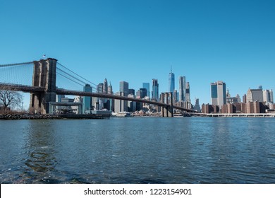 Brooklyn Bridge And New York City Manhattan Skyline