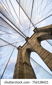 Brooklyn Bridge New York City Close Up Architectural Detail