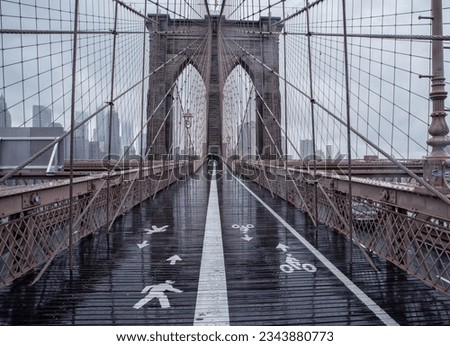 Brooklyn Bridge in New York. USA Foto d'archivio © 