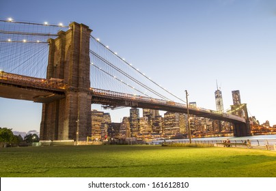 The Brooklyn Bridge Park In New York City