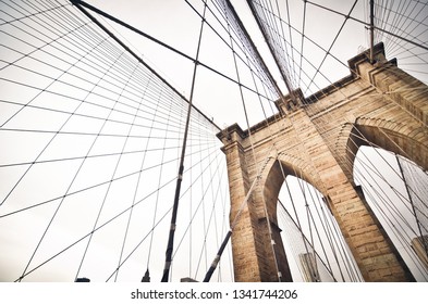 the brooklyn bridge shot from the walkover - Shutterstock ID 1341744206
